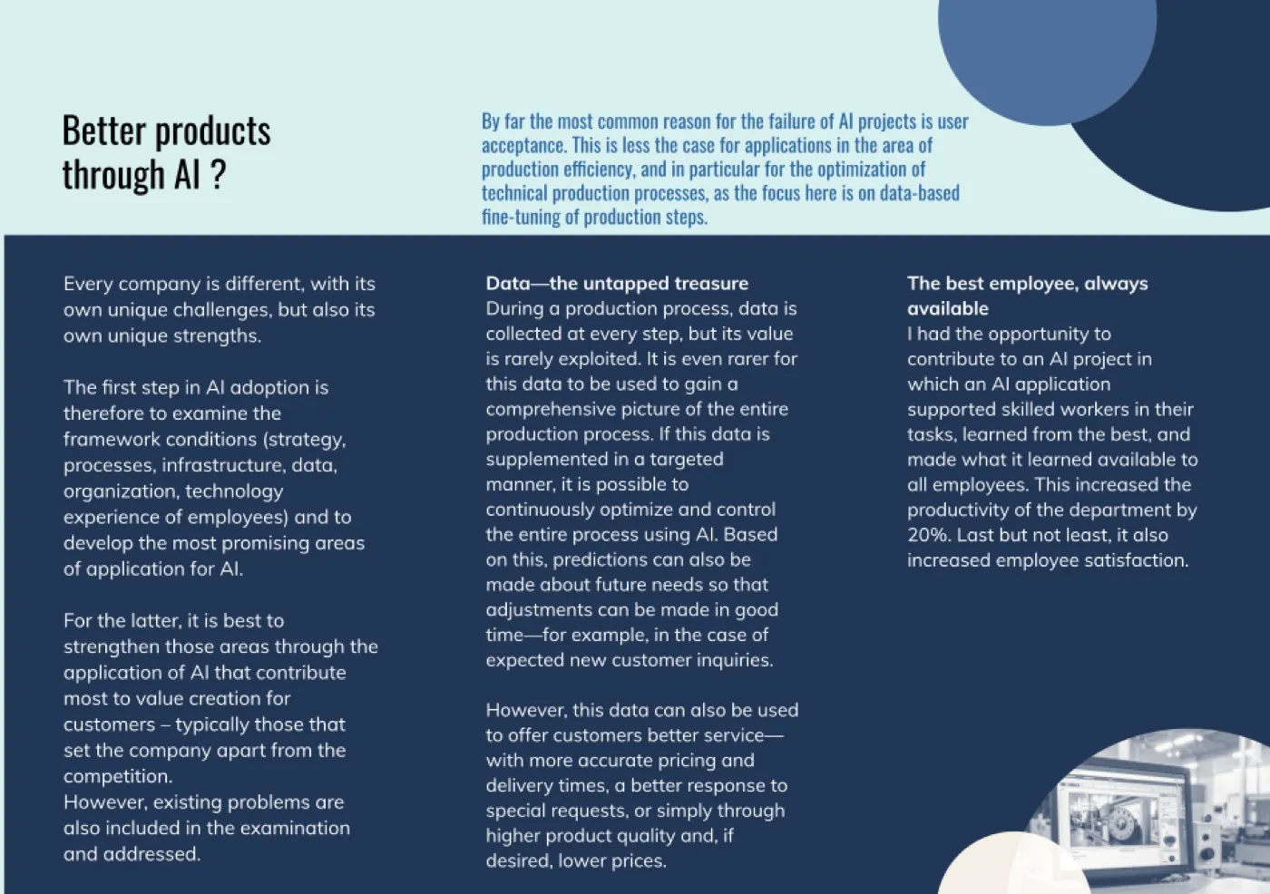 Better products through AI