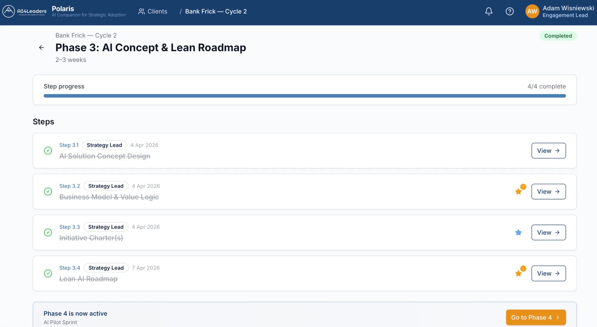 Polaris phase 3: use case prioritisation